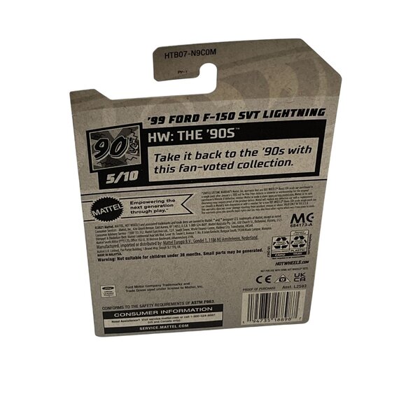 Hot Wheels ’99 Ford F-150 SVT Lightning HW The 90s Series Silver Truck 1:64 - Picture 6 of 6